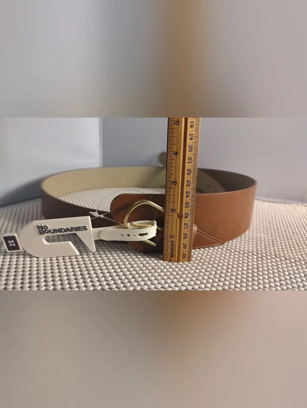No Boundaries Women's Size 2X Off Waist Belt Cognac Brown NWT